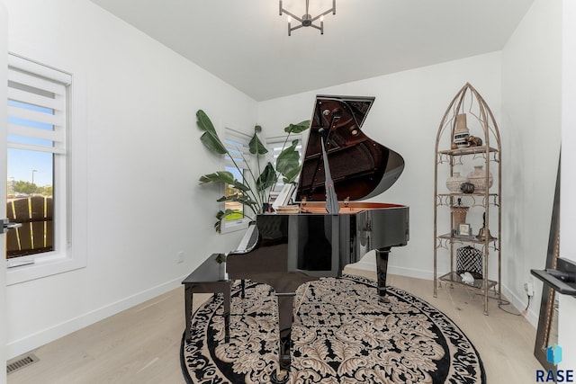 misc room featuring light hardwood / wood-style flooring