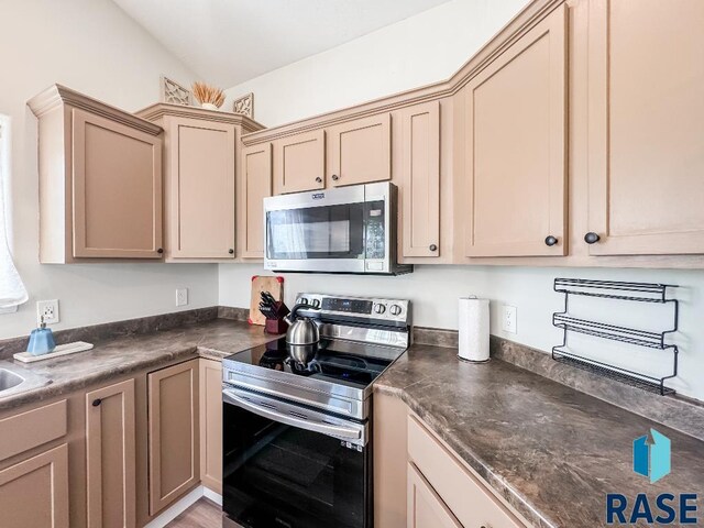 kitchen featuring appliances with stainless steel finishes