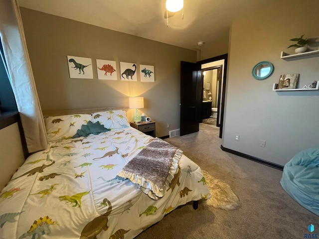 view of carpeted bedroom