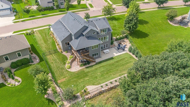 aerial view featuring a residential view