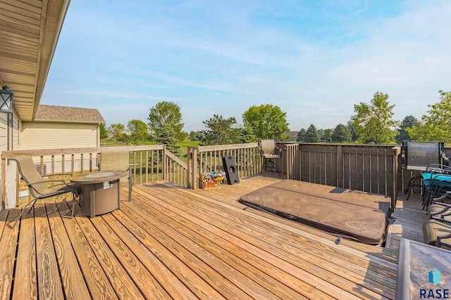 view of wooden deck