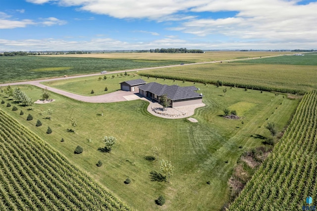 aerial view featuring a rural view