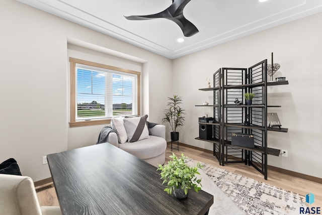 interior space with light hardwood / wood-style flooring