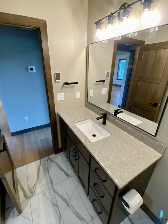 bathroom with vanity