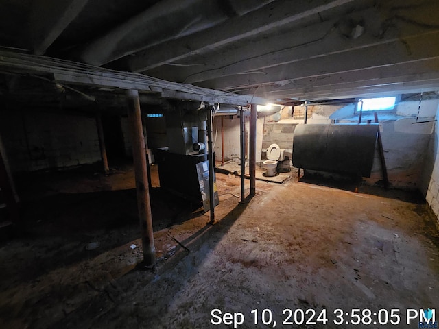 view of basement