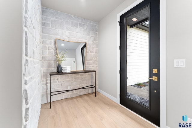 entryway featuring hardwood / wood-style floors