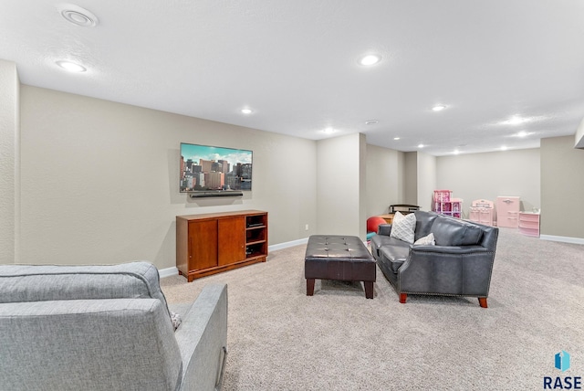 view of carpeted living room