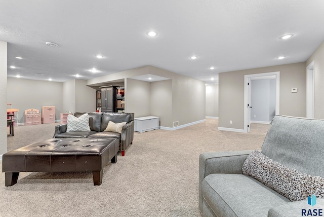 view of carpeted living room