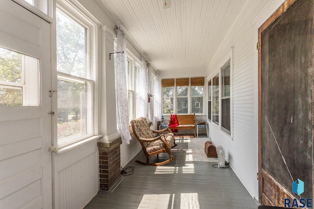 view of sunroom