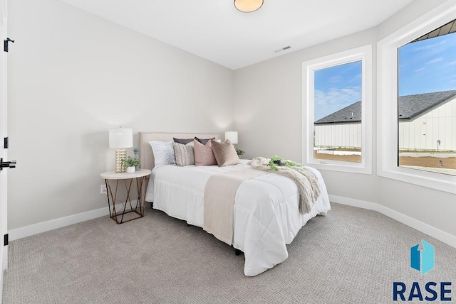 view of carpeted bedroom