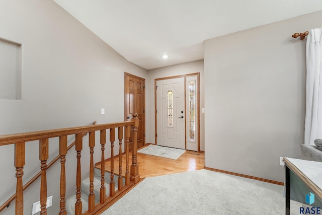 entryway featuring light hardwood / wood-style floors