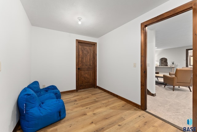 entrance foyer with light hardwood / wood-style floors