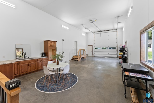 garage featuring sink