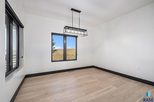 313 Red Spruce Ave, Sioux Falls, SD 57110 - unfurnished dining area featuring light wood finished floors, baseboards, and a wealth of natural light
