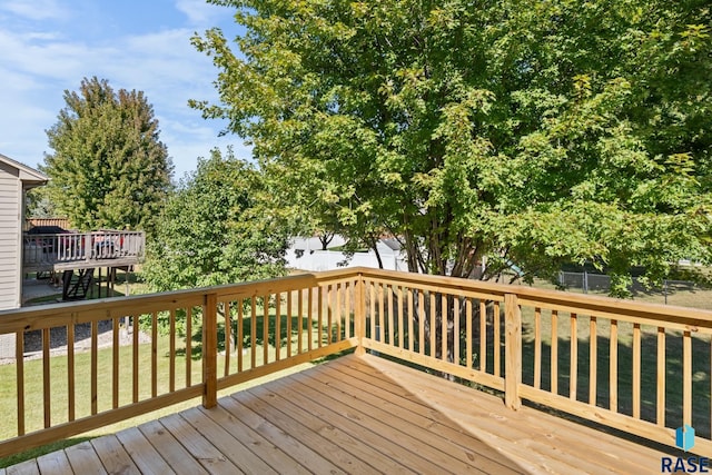 view of wooden terrace