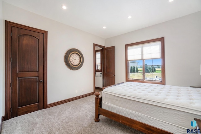 view of carpeted bedroom