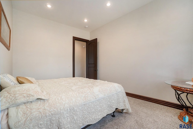 bedroom with carpet flooring