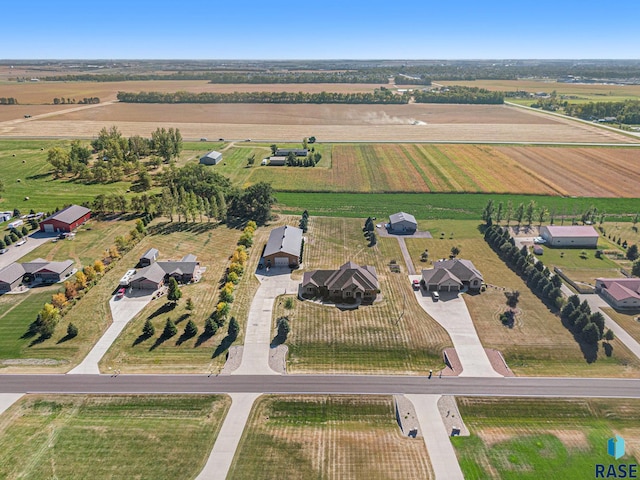 aerial view featuring a rural view