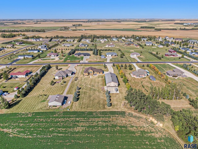 drone / aerial view with a rural view