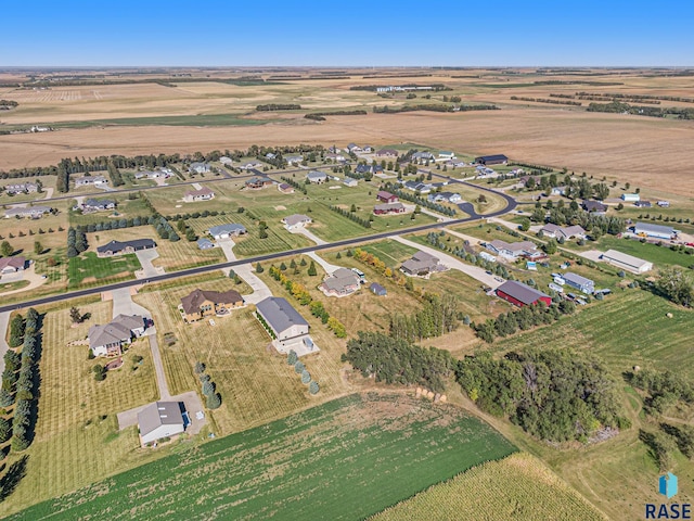 bird's eye view featuring a rural view