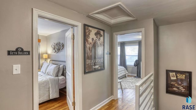 hallway featuring light hardwood / wood-style flooring