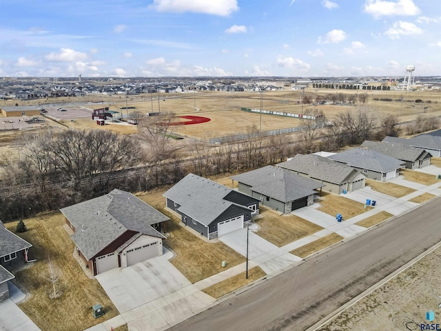 aerial view featuring a residential view