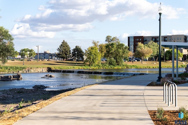 view of home's community featuring a water view