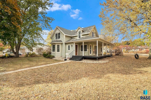 view of front of house with covered porch