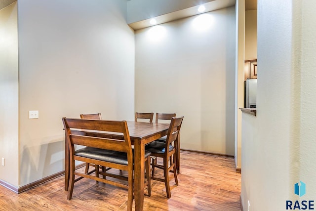 dining area featuring light hardwood / wood-style floors