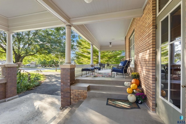 view of patio / terrace with a porch