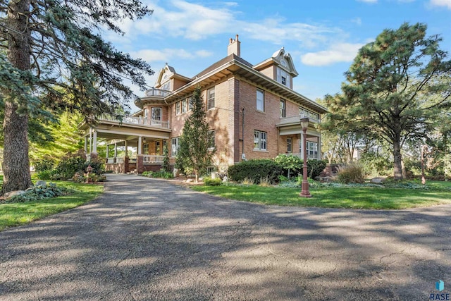 exterior space with covered porch