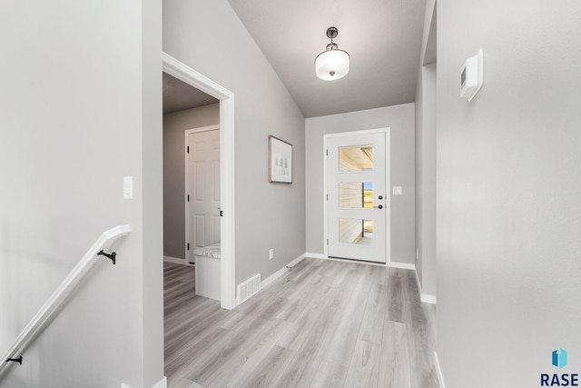 entryway featuring light hardwood / wood-style floors