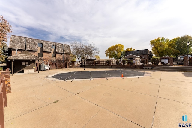 exterior space with a gazebo