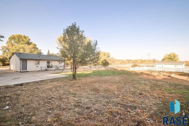 view of yard with a patio area