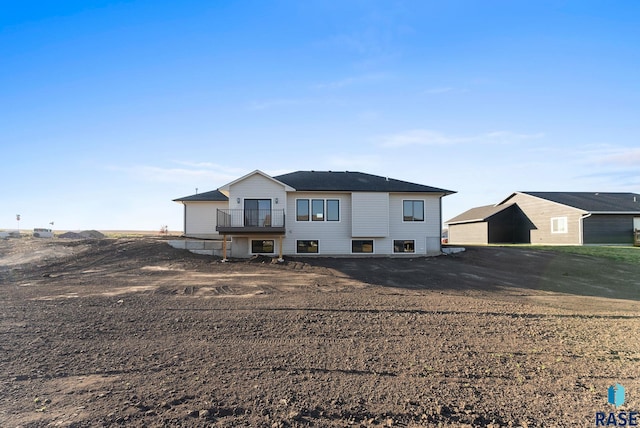 view of front of house with a deck