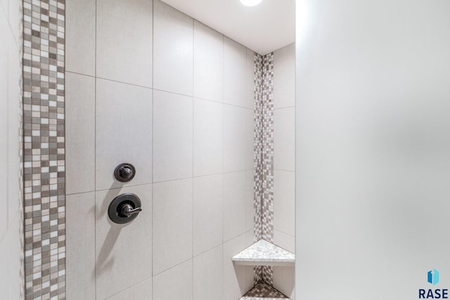 details with tiled shower