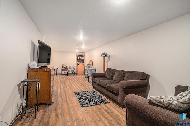 living room featuring hardwood / wood-style flooring