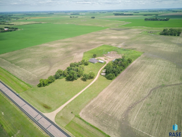 bird's eye view featuring a rural view