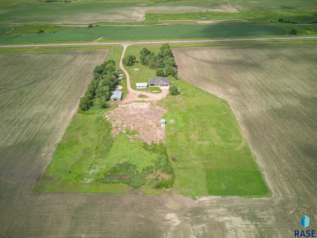 aerial view featuring a rural view