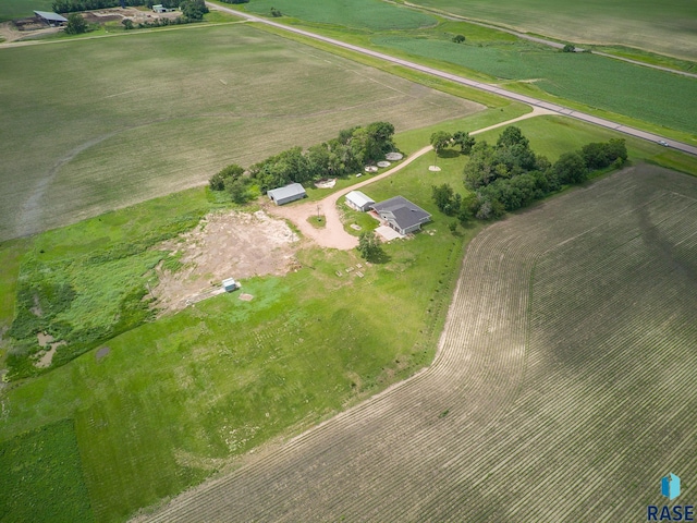 aerial view featuring a rural view