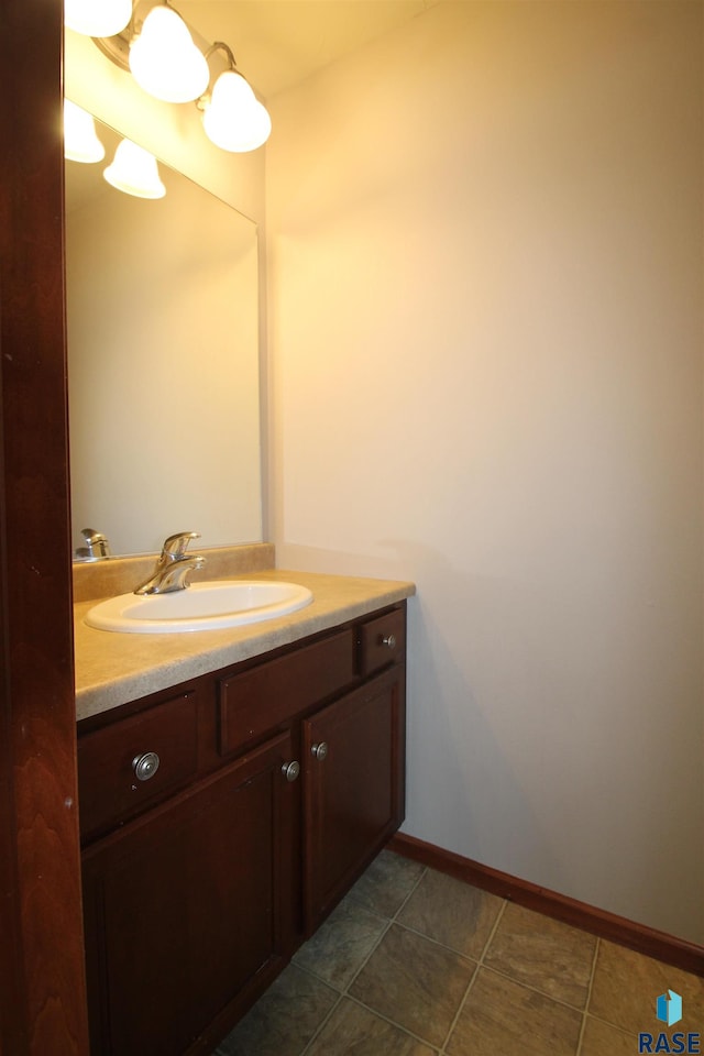 bathroom featuring vanity and tile patterned floors