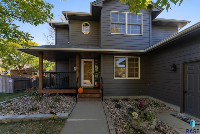 view of front of house with a porch