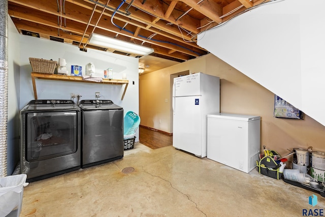 washroom featuring separate washer and dryer