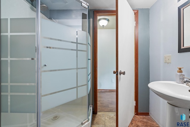 bathroom with walk in shower