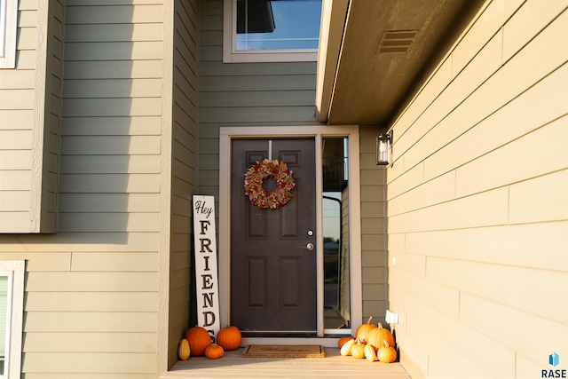 view of doorway to property