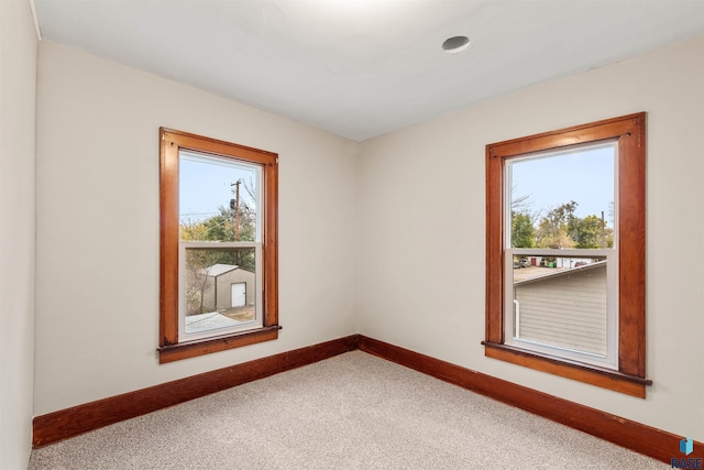 view of carpeted empty room