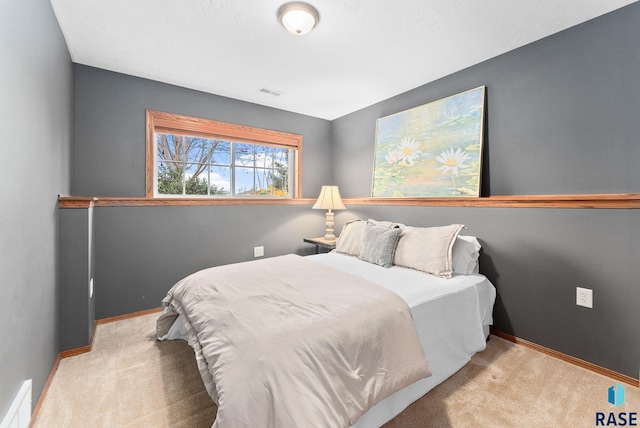 view of carpeted bedroom