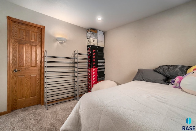 view of carpeted bedroom