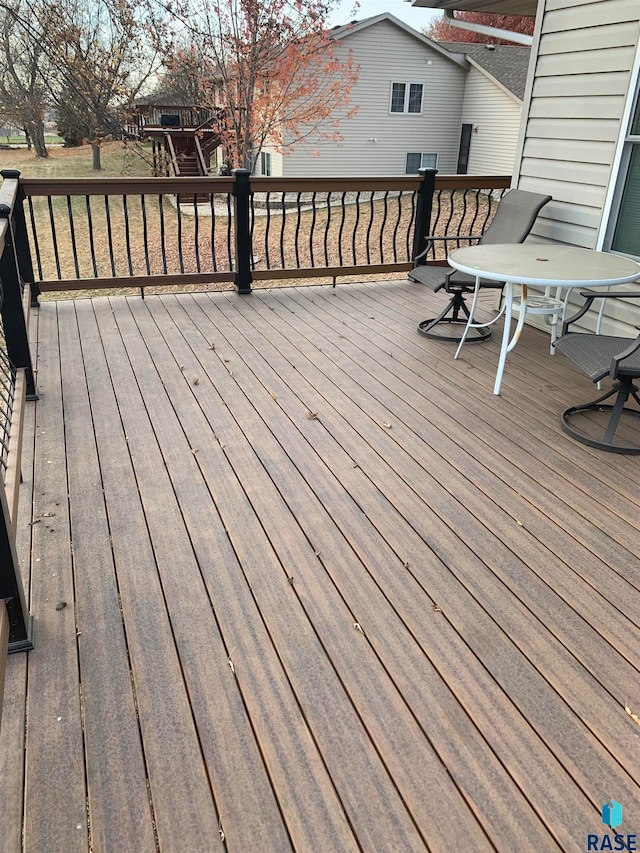 view of wooden deck