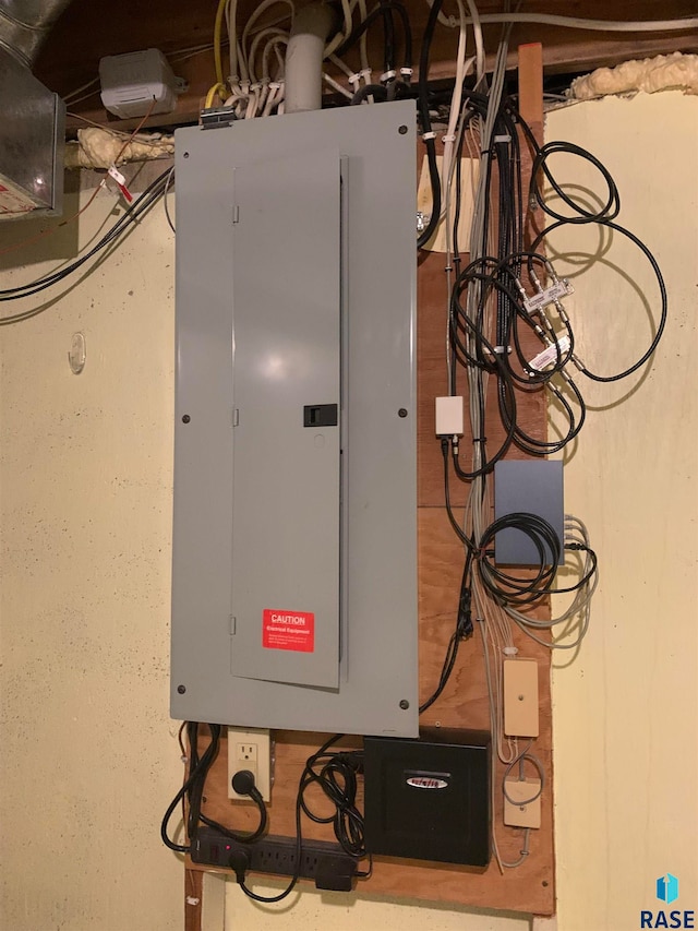 utility room with electric panel